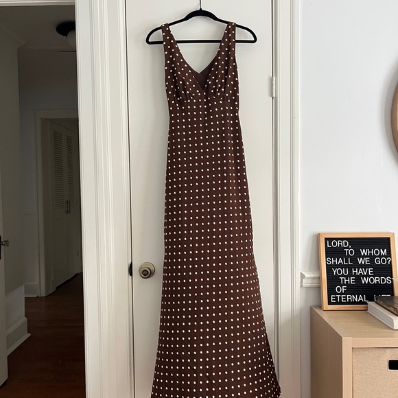 Princess Polly | Dresses | Brown Polka Dot Dress | Poshmark